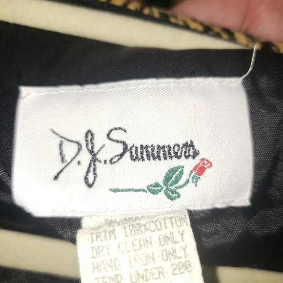 Vintage D. J. Summers Black and Gold Animal Print Women's Jacket - 12 - Picture 7 of 8